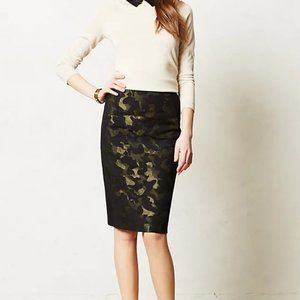 Anthropologie Maeve Camo Pencil Skirt Size 4